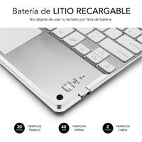 Miniatura 8 de TECLADO SUBBLIM INALAMBRICO SMART BACKLIT BT TOUCHPAD SILVER