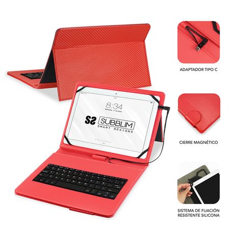 FUNDA Y TECLADO TABLET 10.1´´ SUBBLIM ROJA - Imagen 3 de 5 FUNDA Y TECLADO TABLET 10.1´´ SUBBLIM ROJA - Imagen 3 de 5