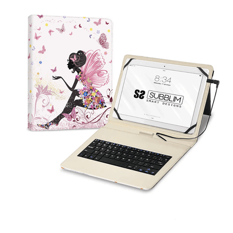 FUNDA CON TECLADO MICRO USB 11´´ HADAS - Imagen 1 de 6 FUNDA CON TECLADO MICRO USB 11´´ HADAS - Imagen 1 de 6