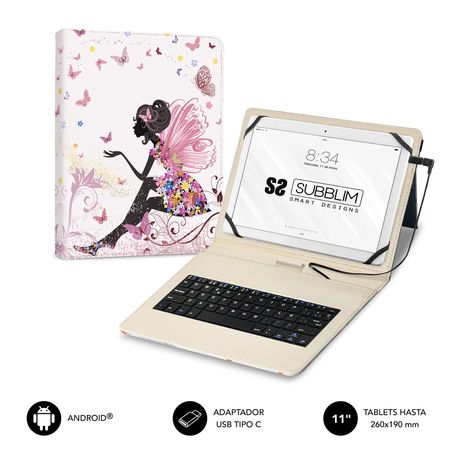 FUNDA CON TECLADO MICRO USB 11´´ HADAS - Imagen 3 de 6 FUNDA CON TECLADO MICRO USB 11´´ HADAS - Imagen 3 de 6