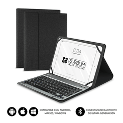 FUNDA Y TECLADO TABLET 10.1´´ SUBBLIM BLUETOOTH BLACK