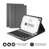Miniatura 1 de FUNDA Y TECLADO TABLET 10.1´´ SUBBLIM BLUETOOTH GREY