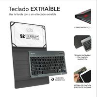 Miniatura 4 de FUNDA Y TECLADO TABLET 10.1´´ SUBBLIM BLUETOOTH GREY