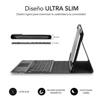 Miniatura 3 de FUNDA Y TECLADO TABLET 10.1´´ SUBBLIM BT TOUCHPAD BLACK