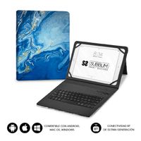 Miniatura 3 de FUNDA Y TECLADO 9.6´´ SUBBLIM MARMOL AZUL