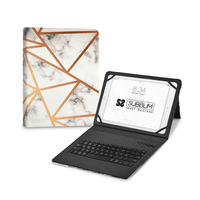 Miniatura 1 de FUNDA Y TECLADO 9.6´´ SUBBLIM TRENDY MARMOL BLANCO