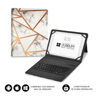 Miniatura 3 de FUNDA Y TECLADO 9.6´´ SUBBLIM TRENDY MARMOL BLANCO