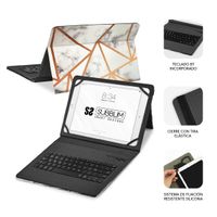 Miniatura 4 de FUNDA Y TECLADO 9.6´´ SUBBLIM TRENDY MARMOL BLANCO