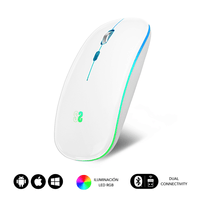 Miniatura 1 de RATON SUBBLIM INALAMBRICO LED DUAL FLAT BLANCO