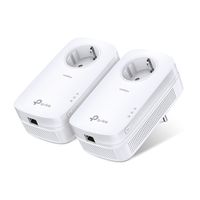 Miniatura 2 de KIT 2 ADAPTADOR DE HOMEPLUG ETHERNET TPLINK 1200MBPS 1 PUERTO 10/100/1000 CON ENCHUFE