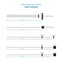 Miniatura 7 de Fuente Alimentación 500W TOOQ  TQEP-500SSE Non-Modular Silver