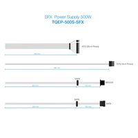 Miniatura 11 de Fuente Alimentación 500W TOOQ SFX Ecopower II Non-Modular Silver