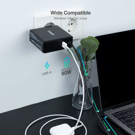 CARGADOR TOOQ 90W USB-C 1.8M PARA PORTATIL - Imagen 5 de 7 CARGADOR TOOQ 90W USB-C 1.8M PARA PORTATIL - Imagen 5 de 7