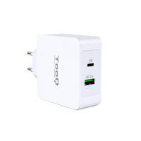 Miniatura 1 de CARGADOR USB PARED TOOQ TQWC-2SC03WT 2PTOS USB-C PD + USB QC3.0 BLANCO
