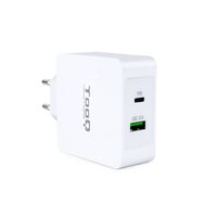 Miniatura 2 de CARGADOR USB PARED TOOQ TQWC-2SC03WT 2PTOS USB-C PD + USB QC3.0 BLANCO