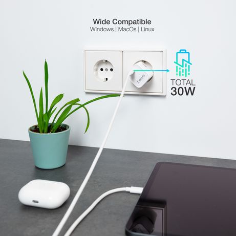 CARGADOR USB PARED TOOQ TQWC-GANPD30WT GAN USB-C/PD 30W BLANCO - Imagen 6 de 7 CARGADOR USB PARED TOOQ TQWC-GANPD30WT GAN USB-C/PD 30W BLANCO - Imagen 6 de 7