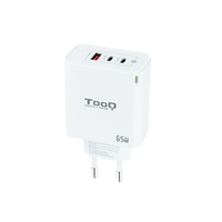 Miniatura 1 de CARGADOR USB PARED TOOQ TQWC-GANQC2PD65WT GAN 2 USB-C/PC + USB-A/QC 65W BLANCO