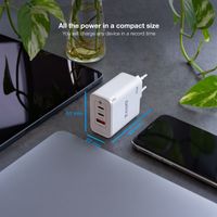 Miniatura 3 de CARGADOR USB PARED TOOQ TQWC-GANQC2PD65WT GAN 2 USB-C/PC + USB-A/QC 65W BLANCO