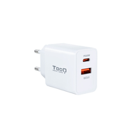 Miniatura 1 de CARGADOR PARED TOOQ TQWC-2SC04WT 20W USB-C/ USB-A BLANCO