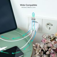 Miniatura 5 de CARGADOR PARED TOOQ TQWC-2SC04WT 20W USB-C/ USB-A BLANCO