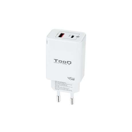 CARGADOR USB PARED TOOQ TQWC-GANQCPD45WT GAN USB-C/PD + USB-A/QC 45W BLANCO - Imagen 1 de 7 CARGADOR USB PARED TOOQ TQWC-GANQCPD45WT GAN USB-C/PD + USB-A/QC 45W BLANCO - Imagen 1 de 7
