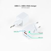 Miniatura 3 de CARGADOR USB PARED TOOQ TQWC-QCPD20WT USB-C/PD + USB-A/QC 20W BLANCO