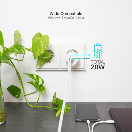 CARGADOR USB PARED TOOQ TQWC-QCPD20WT USB-C/PD + USB-A/QC 20W BLANCO - Imagen 6 de 7 CARGADOR USB PARED TOOQ TQWC-QCPD20WT USB-C/PD + USB-A/QC 20W BLANCO - Imagen 6 de 7