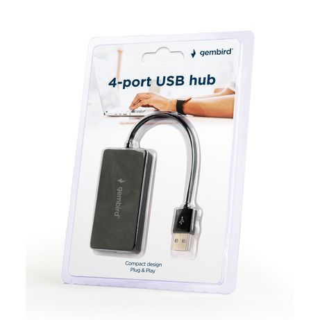HUB USB GEMBIRD 2.0 4 PUERTOS NEGRO - Imagen 3 de 3 HUB USB GEMBIRD 2.0 4 PUERTOS NEGRO - Imagen 3 de 3