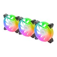 Miniatura 3 de KIT 3xVENTILADOR INTERNO ARGB MARS GAMING MF-3A KIT BLACK 12x12cm ARGB RAINBOW