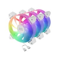 Miniatura 4 de KIT 3xVENTILADOR INTERNO ARGB MARS GAMING MF-3A KIT BLANCO 12x12cm ARGB RAINBOW
