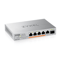 Miniatura 1 de ZYXEL XMG-105 5 PORTS 2,5G + 1 SFP+, 4 PORTS 70W TOTAL PoE++ DESKTOP MULTIGIG UNMANAGED SWITCH