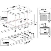Miniatura 7 de VITROCERAMICA INDUCCION WHIRLPOOL WS Q5760 NE 3 ZONAS COCCION ANCHO 60 CM