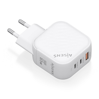 Miniatura 1 de AISENS Cargador GaN 65W  2xUSB C PD3 0 QC4 0  1xUSB A QC3 0  Blanco