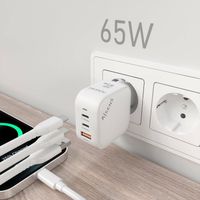 Miniatura 6 de AISENS Cargador GaN 65W  2xUSB C PD3 0 QC4 0  1xUSB A QC3 0  Blanco