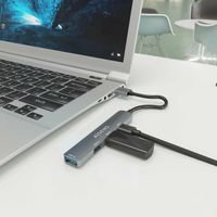 Miniatura 2 de HUB AISENS USB 3.0 ALUMINIO 1XUSB3.0 A/H 3XUSB2.0 A/H GRIS 10CM