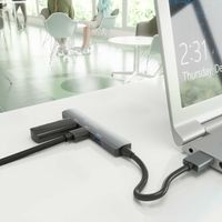 Miniatura 3 de HUB AISENS USB 3.0 ALUMINIO 1XUSB3.0 A/H 3XUSB2.0 A/H GRIS 10CM