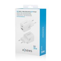 Miniatura 7 de CARGADOR AISENS GAN 30W 1XUSB-C PD3.0 QC4.0 1XUSB-A QC3.0 BLANCO