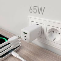 Miniatura 6 de CARGADOR AISENS GAN 65W 2XUSB-C PD3.0 QC4.0 1XUSB-A QC3.0 BLANCO
