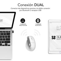 Miniatura 3 de RATON SUBBLIM VERTICAL ERGO DUAL NATURE WHITE