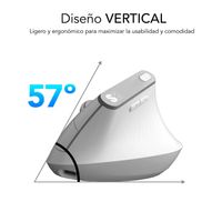Miniatura 5 de RATON SUBBLIM VERTICAL ERGO DUAL NATURE WHITE