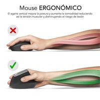 Miniatura 6 de RATON SUBBLIM VERTICAL ERGO DUAL NATURE WHITE