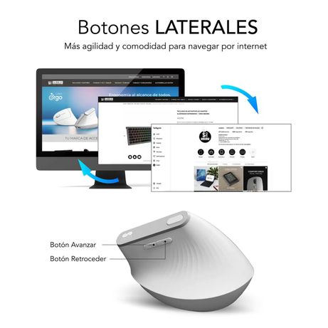 RATON SUBBLIM VERTICAL ERGO DUAL NATURE WHITE - Imagen 8 de 10 RATON SUBBLIM VERTICAL ERGO DUAL NATURE WHITE - Imagen 8 de 10