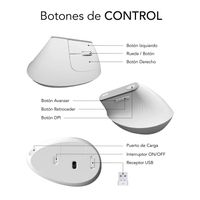 Miniatura 9 de RATON SUBBLIM VERTICAL ERGO DUAL NATURE WHITE