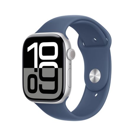 Apple Watch Series 10 GPS + Cellular 46mm Silver Aluminium Case with Denim Sport Band - S/M - Imagen 1 de 3 Apple Watch Series 10 GPS + Cellular 46mm Silver Aluminium Case with Denim Sport Band - S/M - Imagen 1 de 3