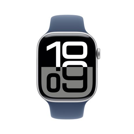 Apple Watch Series 10 GPS + Cellular 46mm Silver Aluminium Case with Denim Sport Band - S/M - Imagen 2 de 3 Apple Watch Series 10 GPS + Cellular 46mm Silver Aluminium Case with Denim Sport Band - S/M - Imagen 2 de 3