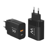Miniatura 3 de CARGADOR DE PARED RAPIDO EWENT USB-A Y USB-C GANFAST 45W NEGRO