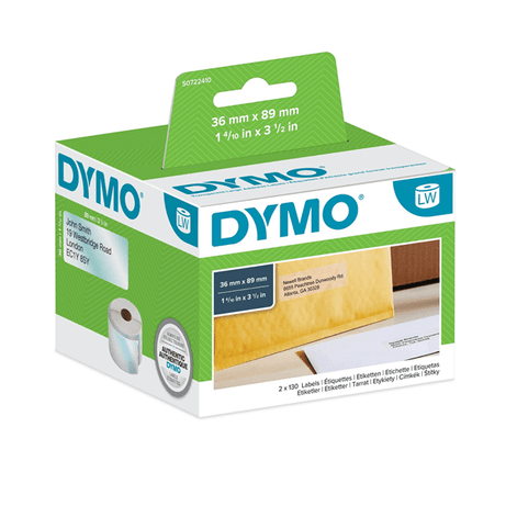 ROLLO ETIQUETAS PERMANENTE LABELWRITER 89X36MM. TRANSPARENTES DYMO SO722410 - Imagen 1 de 11 ROLLO ETIQUETAS PERMANENTE LABELWRITER 89X36MM. TRANSPARENTES DYMO SO722410 - Imagen 1 de 11