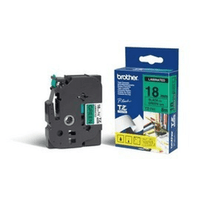 Tape/18mm black on green f P-Touch TZE