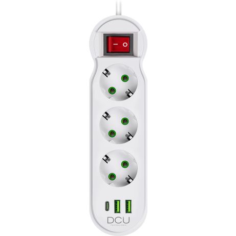 REGLETA DCU 3 TOMAS + 3 PUERTOS USB 10.5W - Imagen 2 de 3 REGLETA DCU 3 TOMAS + 3 PUERTOS USB 10.5W - Imagen 2 de 3