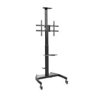 Miniatura 2 de AISENS Soporte de Suelo ECO con Ruedas y Manivela  Bandeja para DVD y Soporte de C  mara para Monitor TV 50Kg de 37 70  Negro
